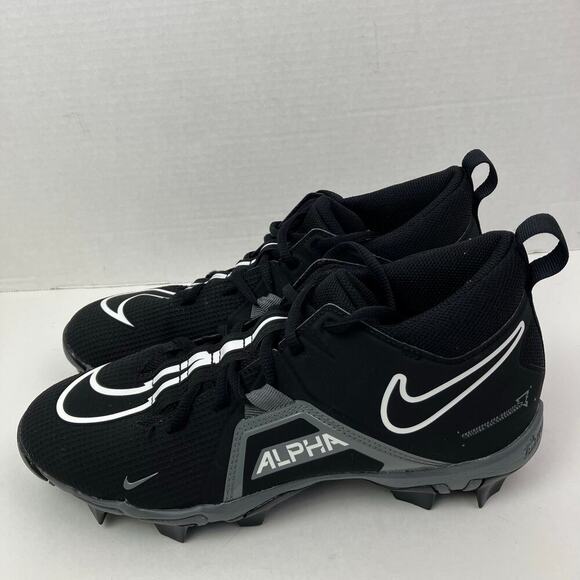 Nike Mens Sz 8 Alpha Menace 3 Shark LOW Football Cleats Black - Picture 1 of 16